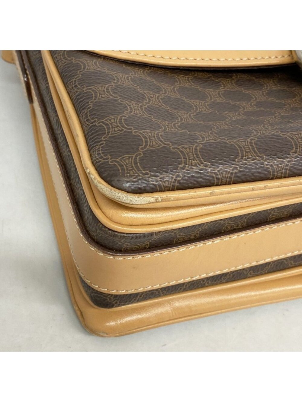 Celine Shoulder Bag Macadam Brown Gold - Picture 6 of 10